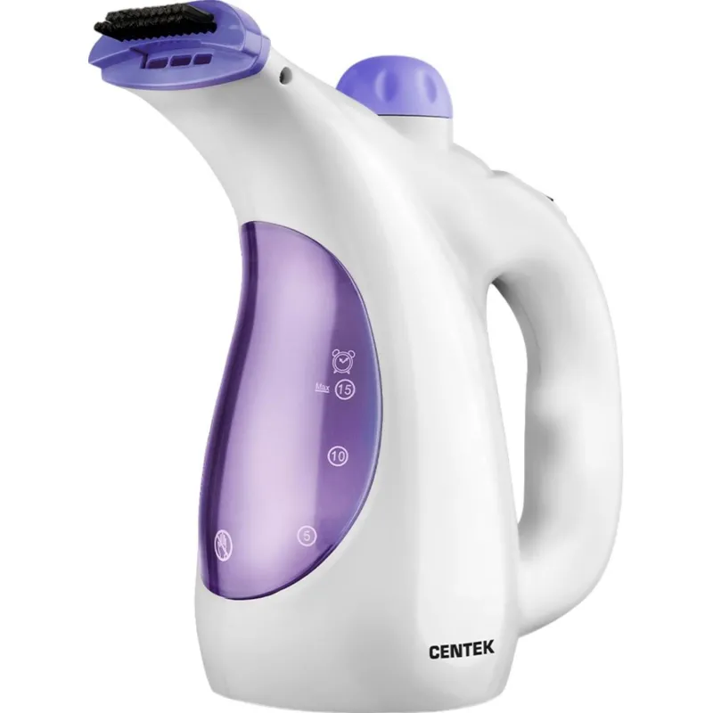 Отпариватель Centek CT-2380 (бел/фиолет), ручной 800Вт, 330мл, 15г/мин