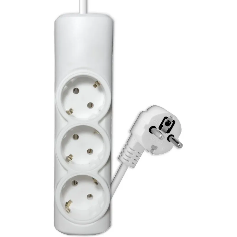 Удлинитель PROGIX PG310 3р/2м/2,2кВт/10А  заземление, белый, ПВС 3х0.75