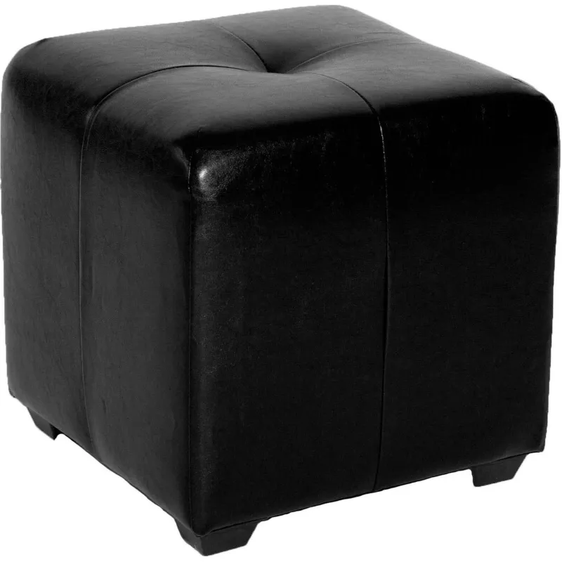 Пуф ЭТ_Николь, к/з черный глянцевый KOL 900