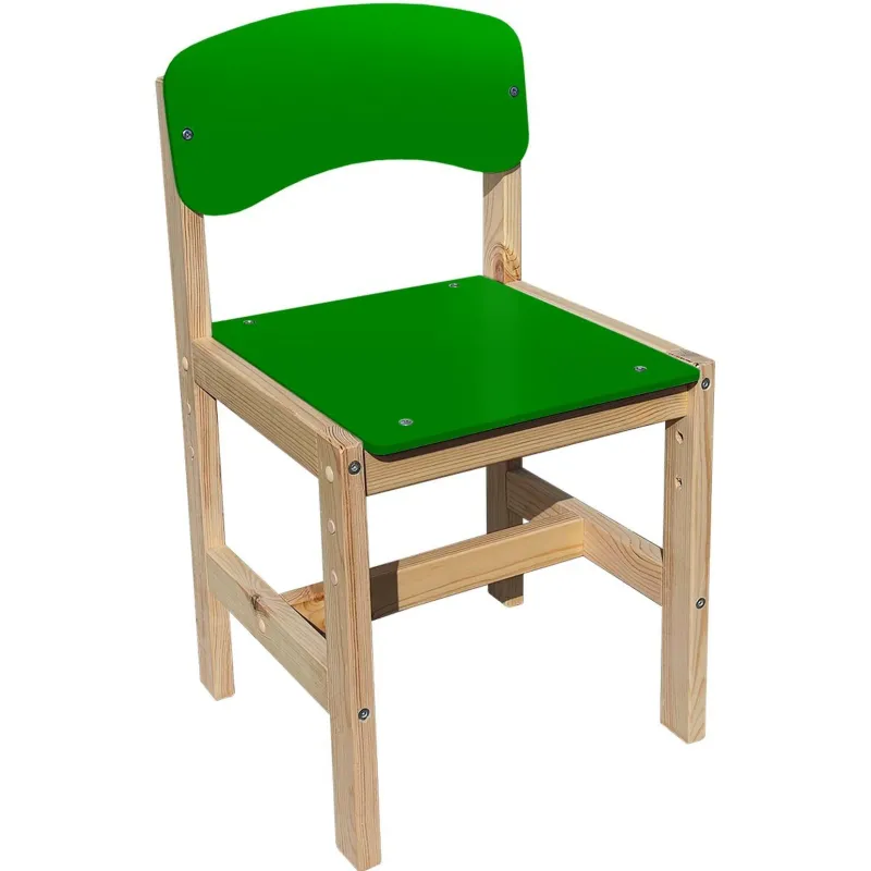 Стул детский KEN_Ростик регулируемый (1-3) зеленый спин+сид