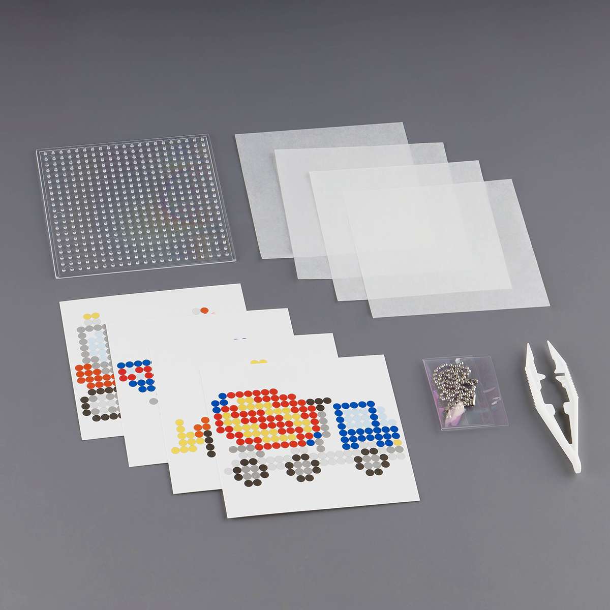 Термомозаика ТРИ СОВЫ "Машины помощники", набор инструментов и аксессуаров, трафареты, картонная кор