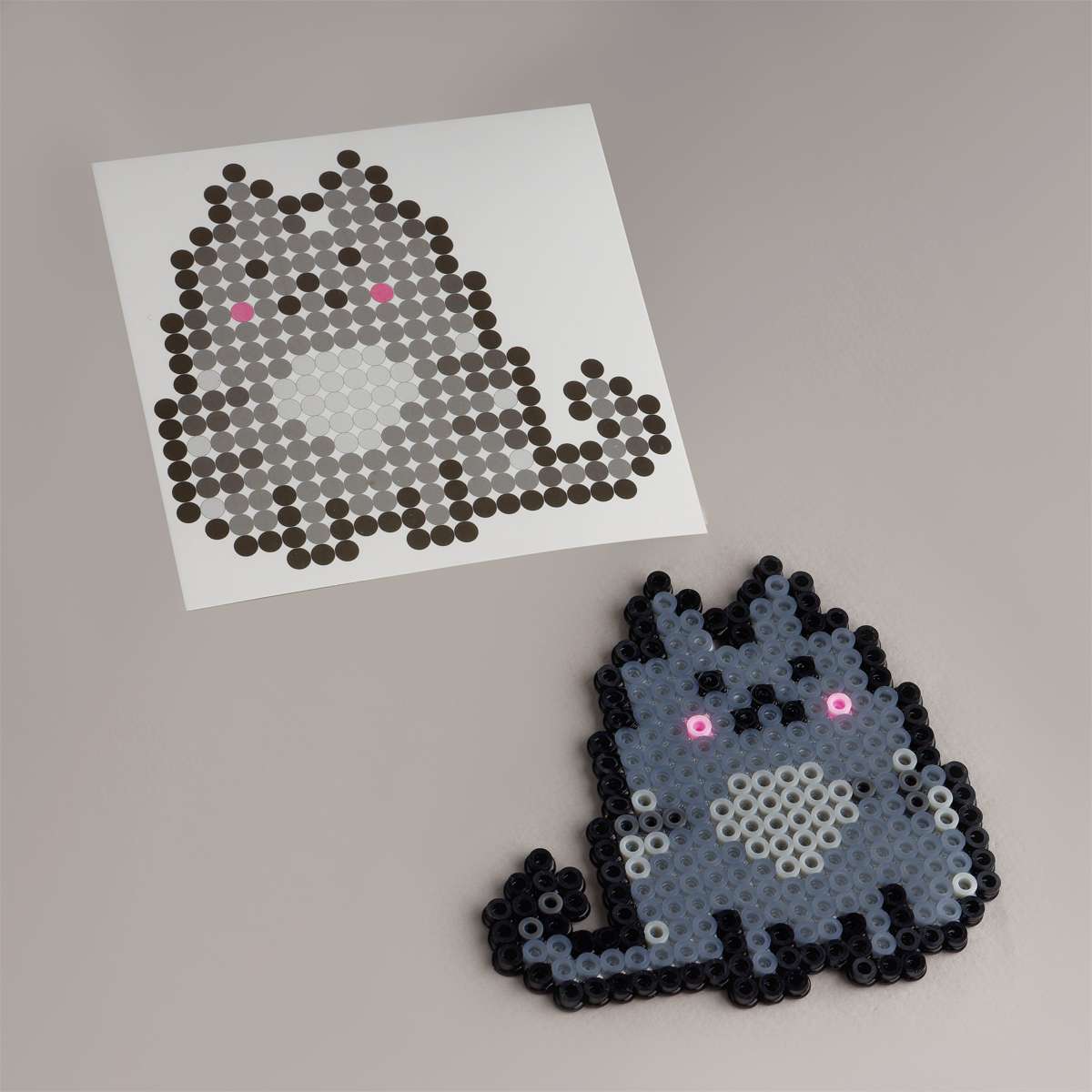 Термомозаика ТРИ СОВЫ "Милые котята", набор инструментов и аксессуаров, трафареты, картонная коробка