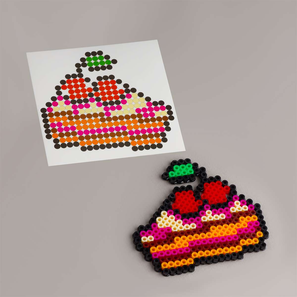 Термомозаика ТРИ СОВЫ "Сладости", набор инструментов и аксессуаров, трафареты, картонная коробка