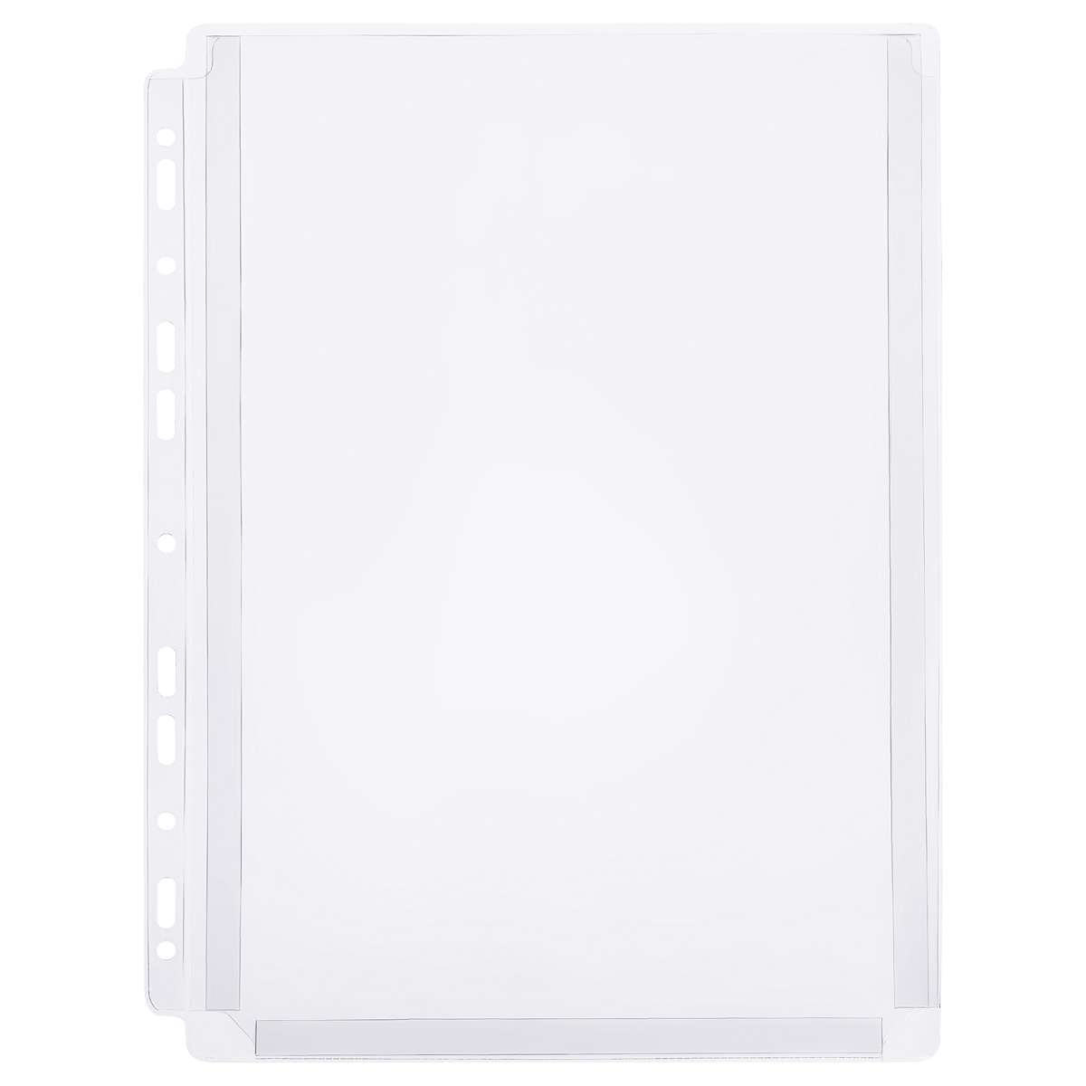 Папка-вкладыш с перфорацией СТАММ А4, ПВХ, 180мкм, глянцевая, расширяющаяся до 250л.