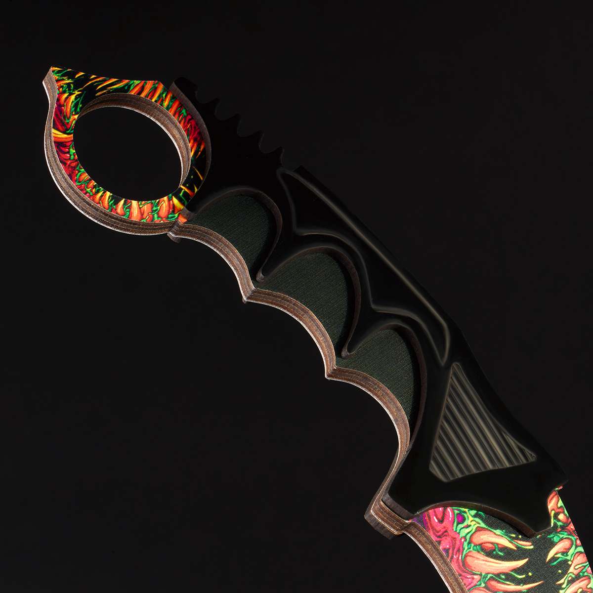 Нож деревянный ТРИ СОВЫ Керамбит, "Скоростной Зверь", пакет с европодвесом