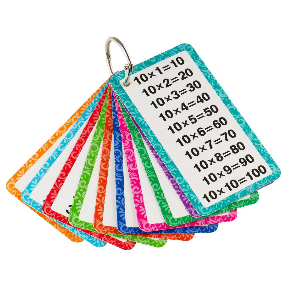 Обучающие карточки ТРИ СОВЫ "Таблица умножения/Таблица деления", 10шт., двусторонние, ламинированные