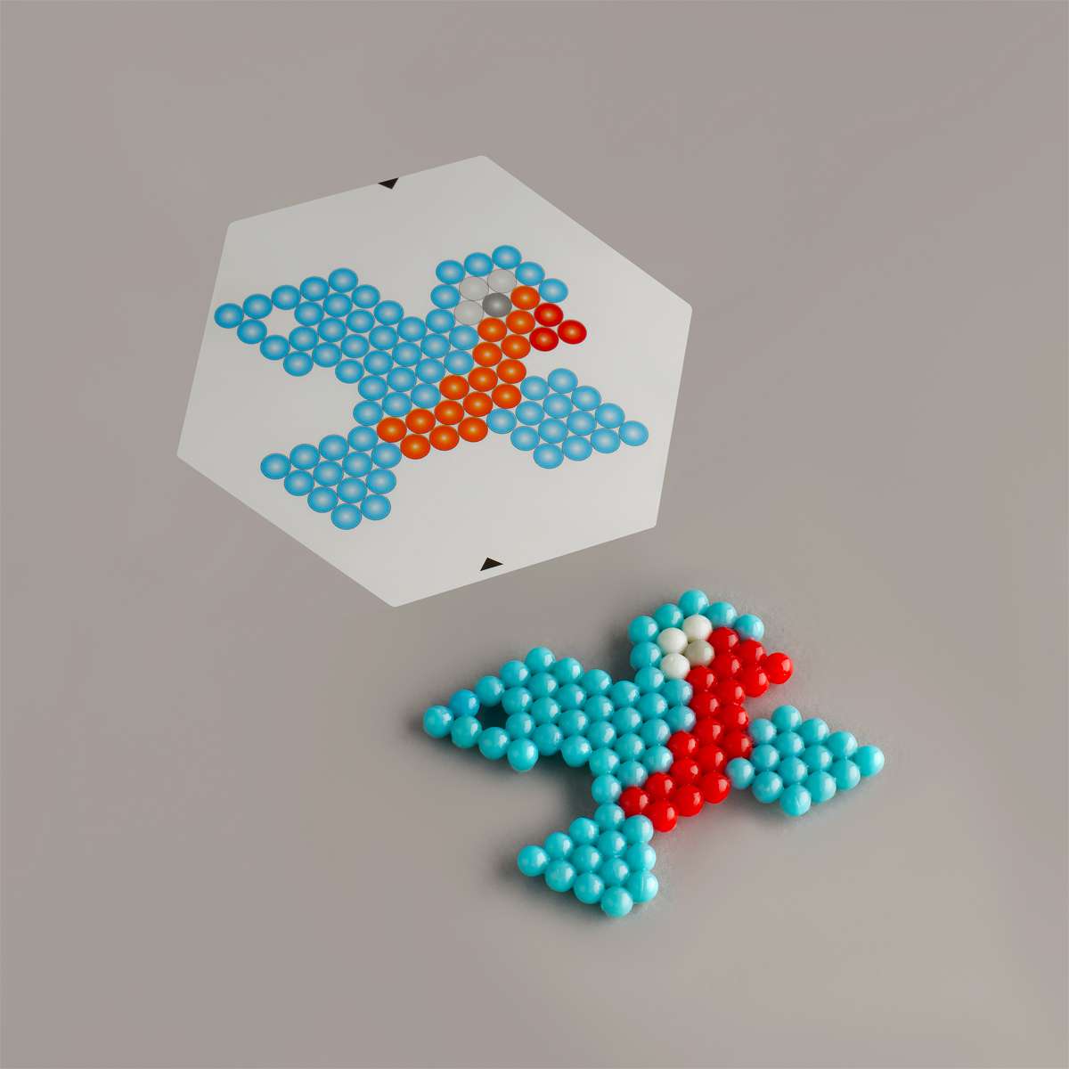 Аквамозаика ТРИ СОВЫ "Животные", набор инструментов, трафареты, картонная коробка 12*12см