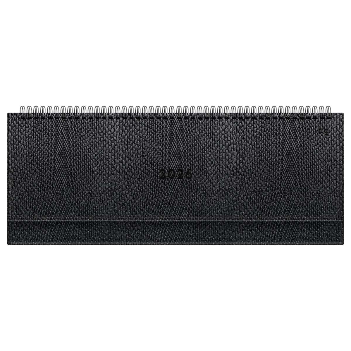 Планинг датированный 2026г., 64л., 330*130мм, кож.зам, BG "Python.Graphite", графитовый