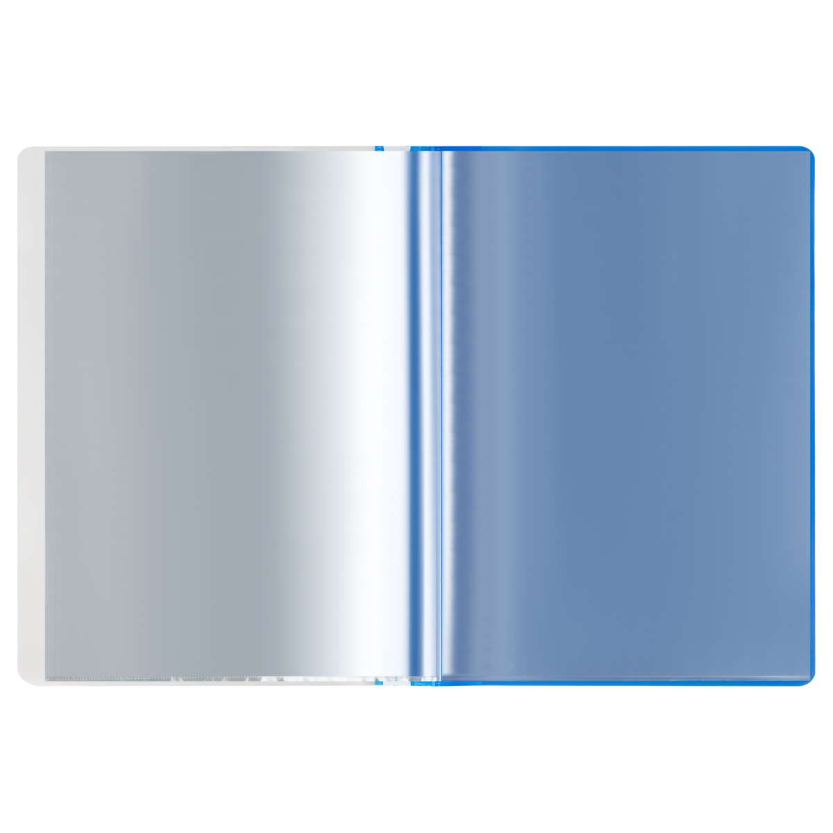 Папка-скоросшиватель с 10 вкладышами СТАММ с перфорацией, А4, 160мкм, пластик, синяя