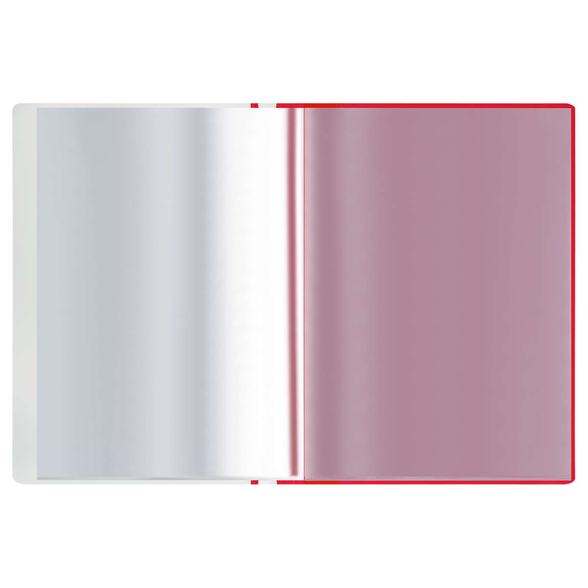 Папка-скоросшиватель с 10 вкладышами СТАММ с перфорацией, А4, 160мкм, пластик, красная