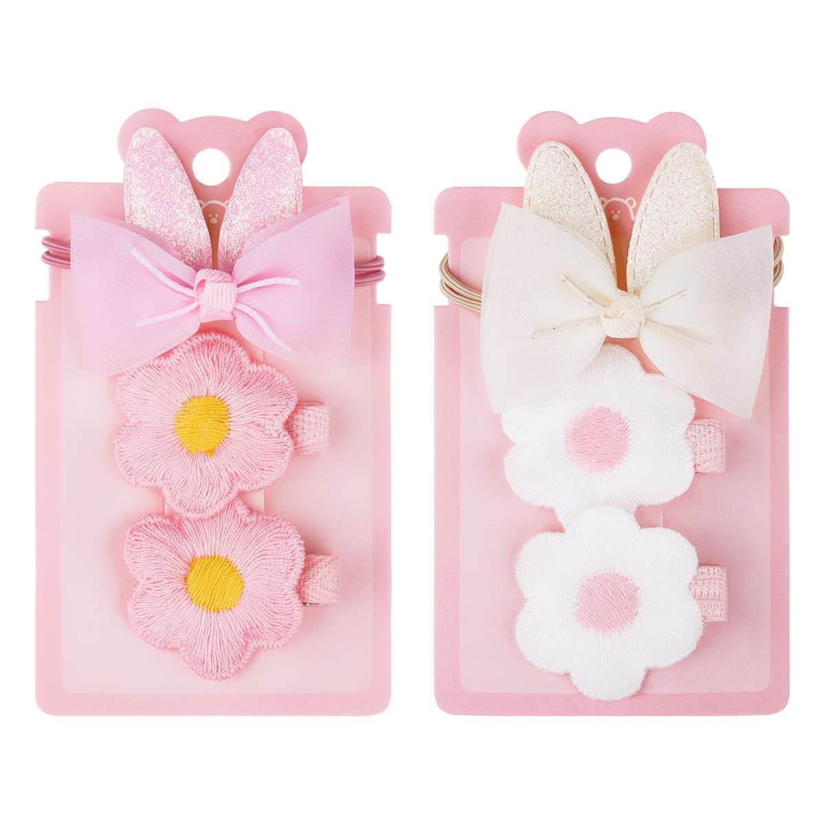 Набор аксессуаров для волос MESHU, резинка 1шт., заколки 2шт., ассорти, европодвес