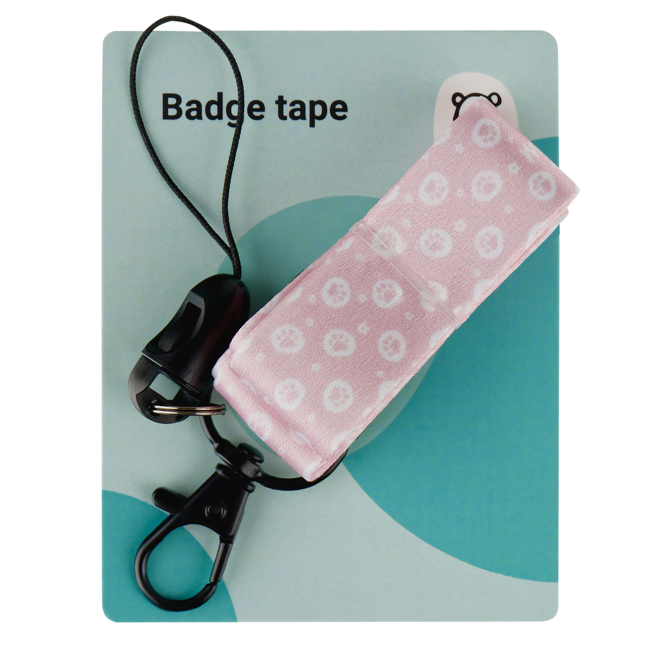 Лента для бейджей MESHU "Paw", 45см, петелька, карабин, опп пакет с европодвесом
