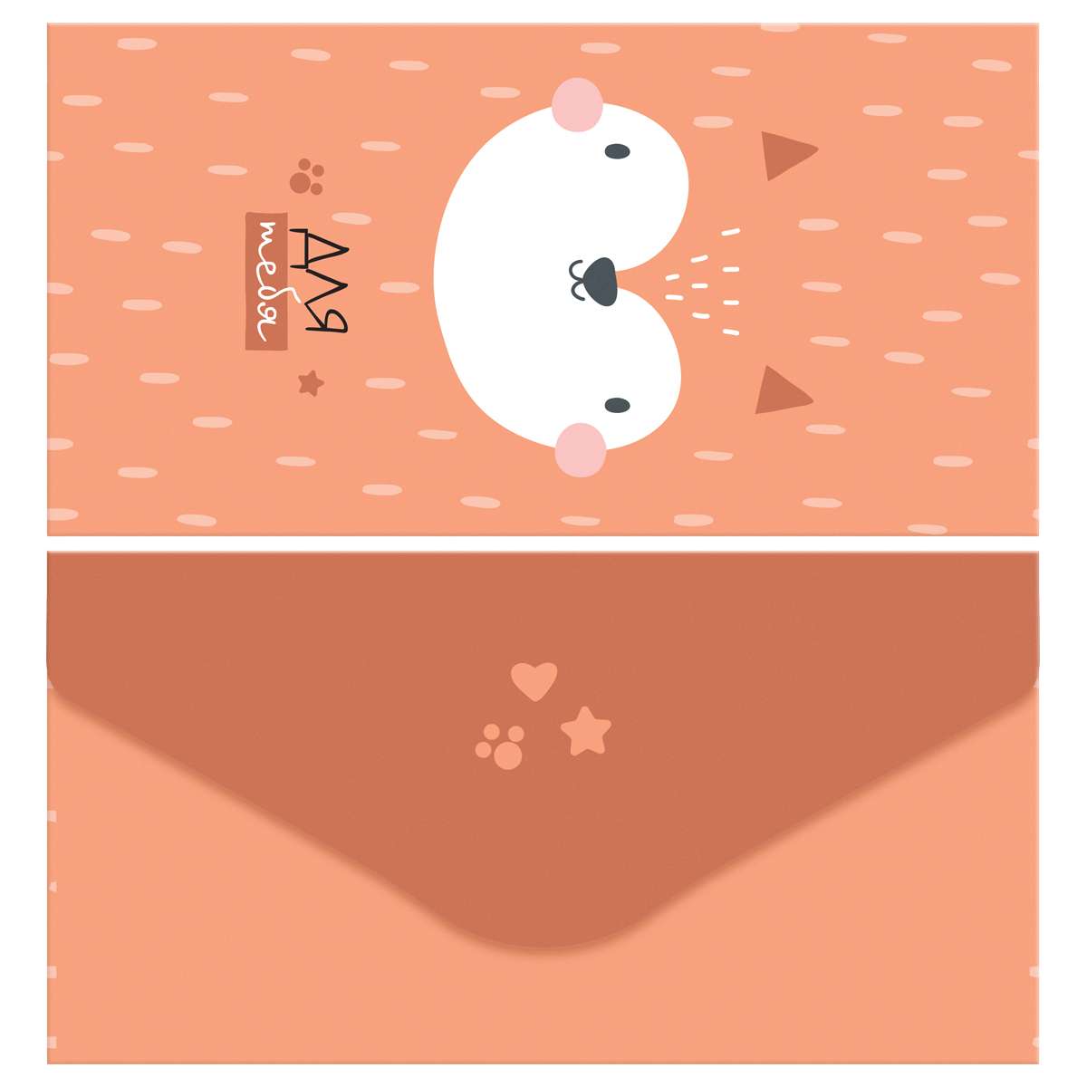 Конверт для денег MESHU "Funny friends" 85*164мм, глянцевая ламинация, 3 дизайна