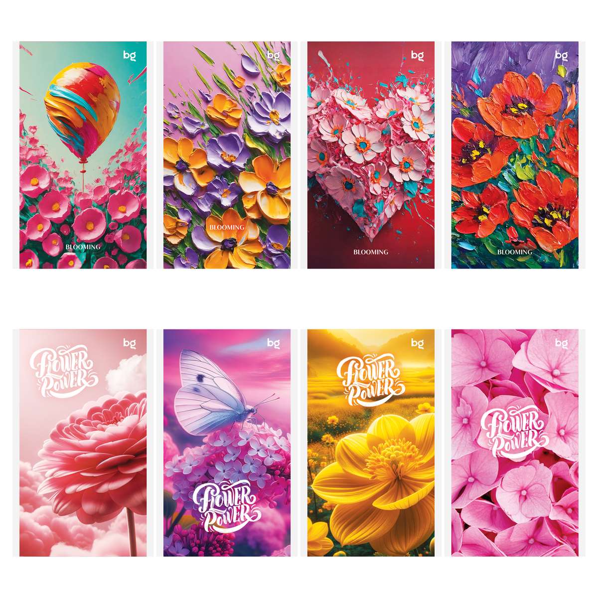 Блокнот А6 24л. на скрепке BG "Яркие цветы"