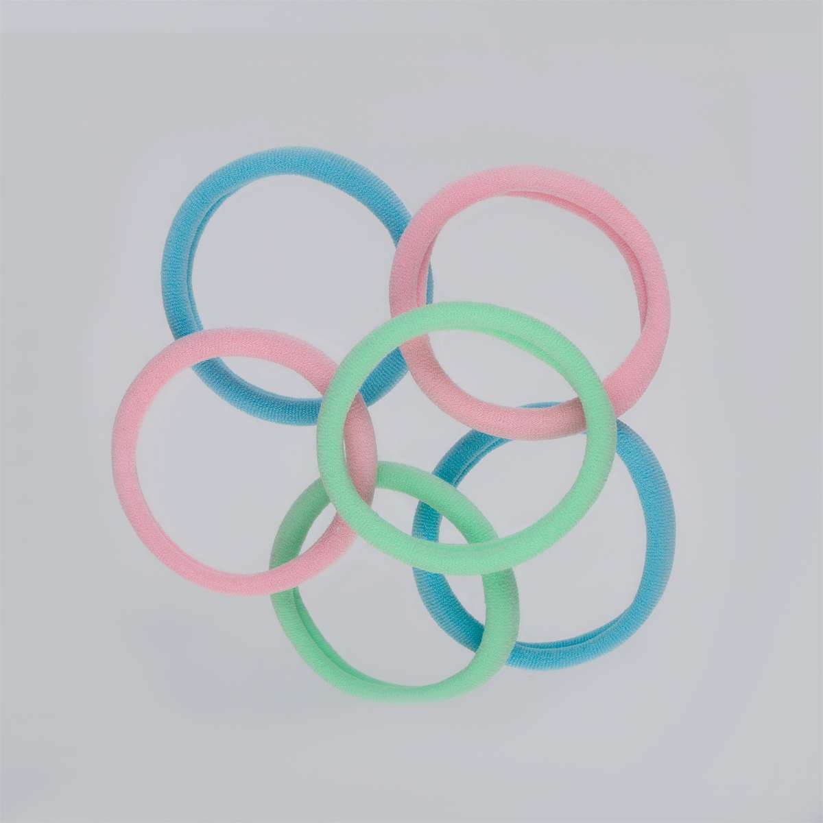 Резинки для волос MESHU "Essence", пастельные ассорти, 6шт., европодвес