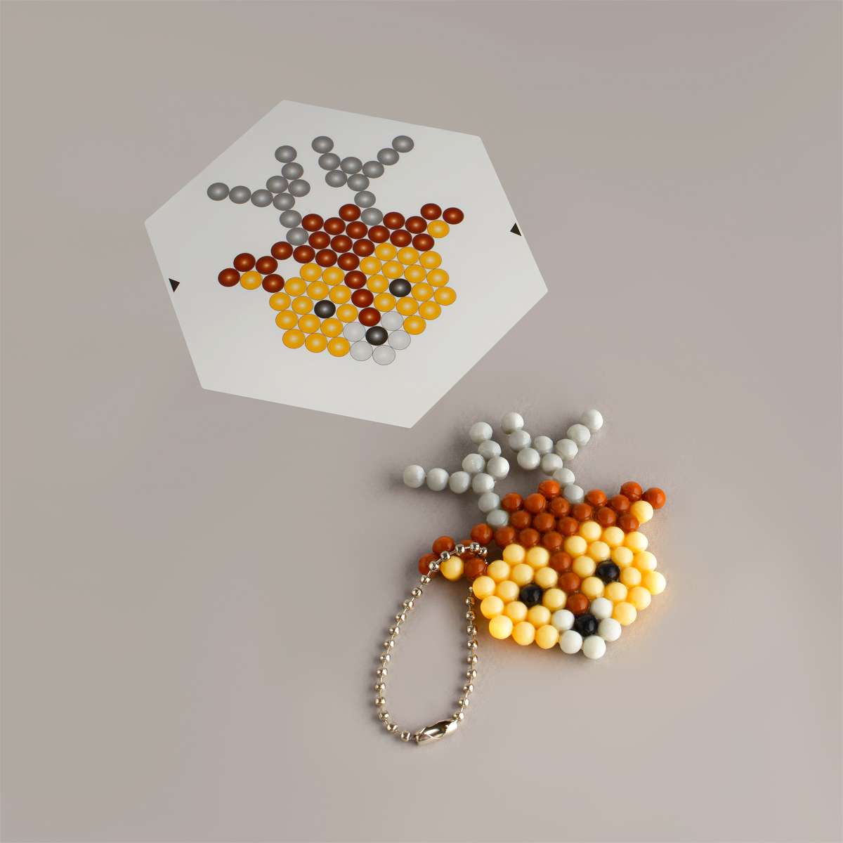 Аквамозаика ТРИ СОВЫ "Лесные животные", набор инструментов, трафареты, картонная коробка 12*12см