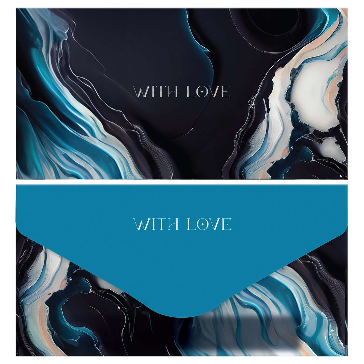 Конверт для денег MESHU "Marble", 85*164мм, матовая ламинация, фольга, 2 дизайна