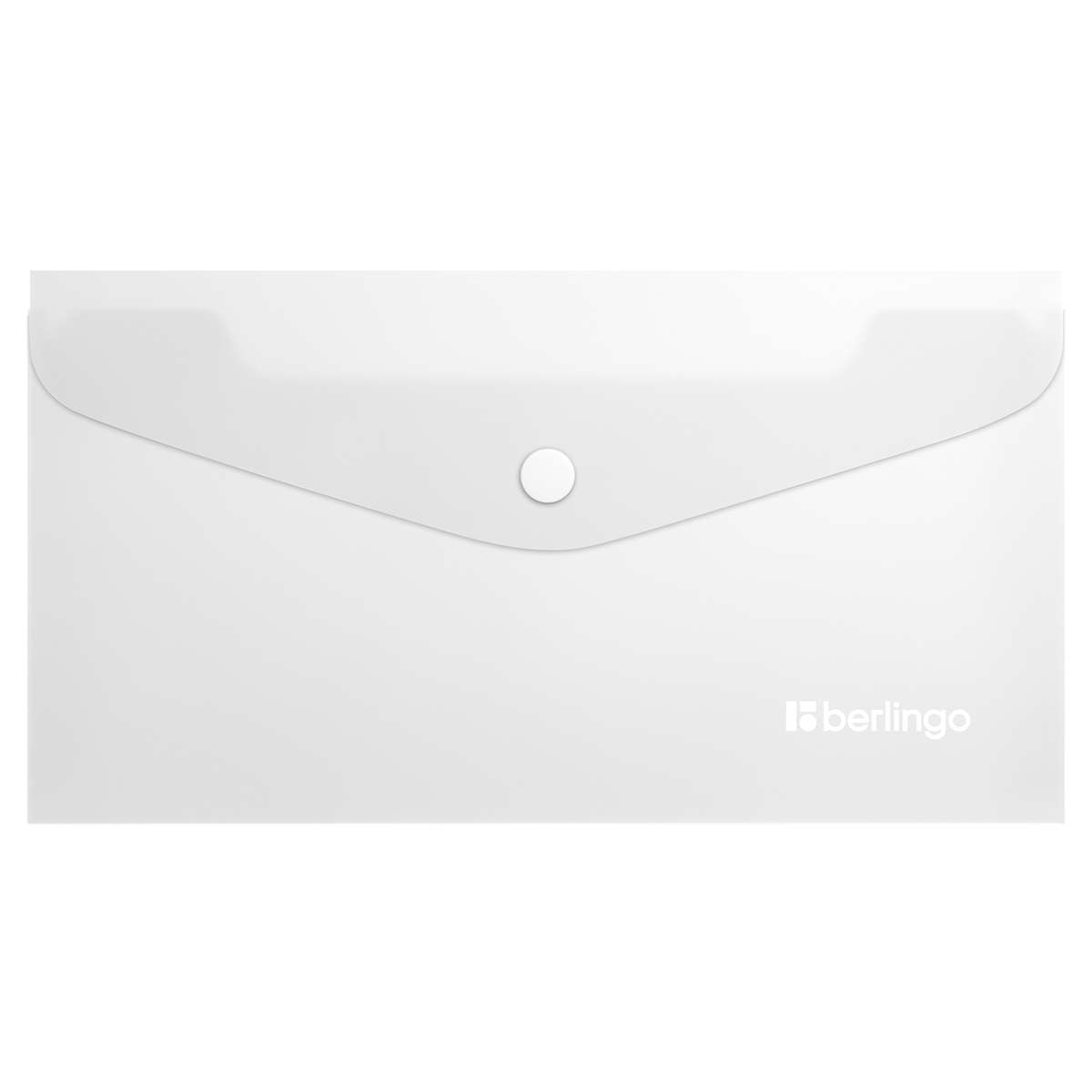 Папка-конверт на кнопке Berlingo "Soft Touch", C6, 200мкм, софт-тач, прозрачная