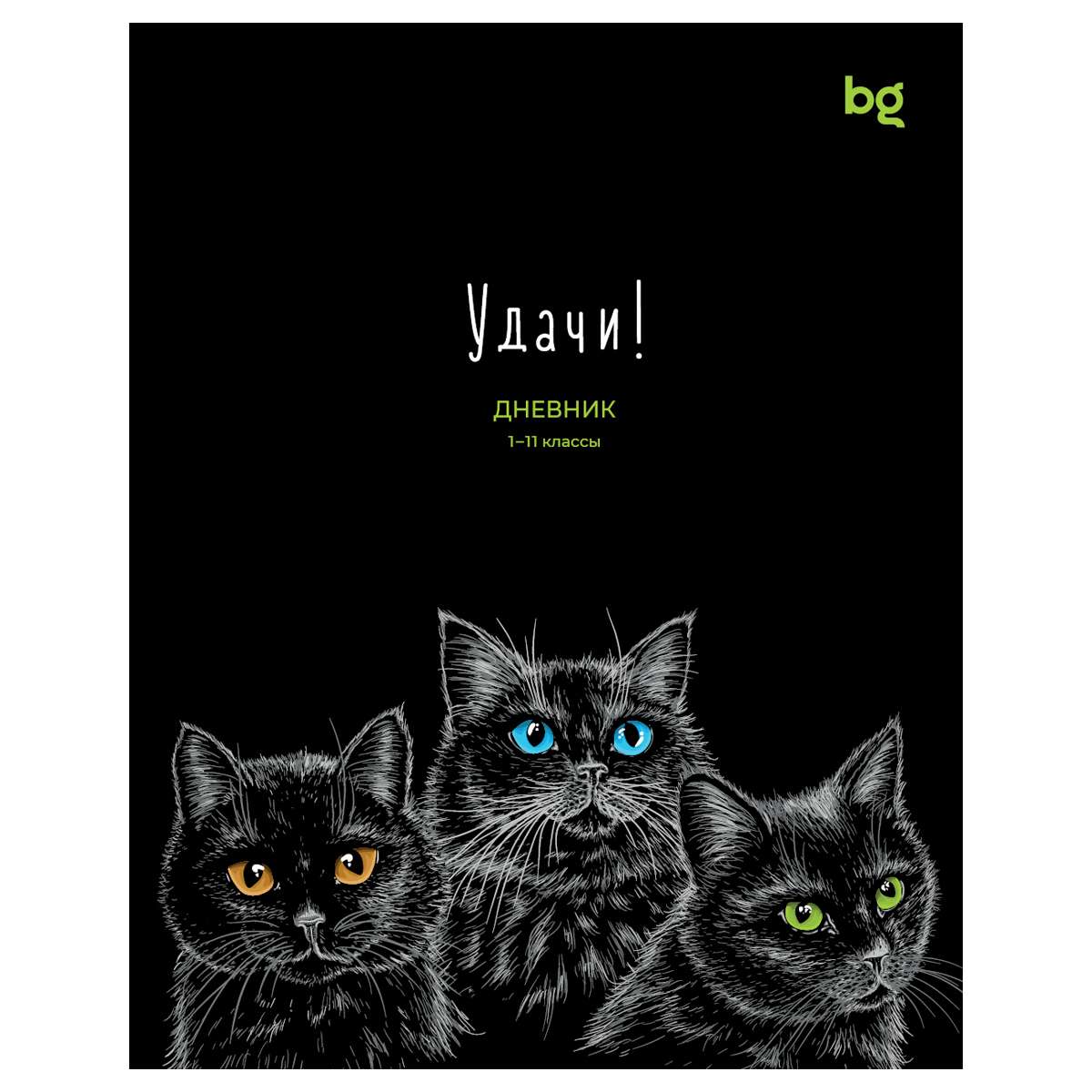 Дневник 1-11 кл. 40л. на скобе BG "Удачи!"