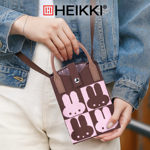 Сумочка-органайзер повседневная HEIKKI KNIT (ХЕЙКИ) кросс боди, вязаная, 17х12х5 см, "Rabbit", 27379