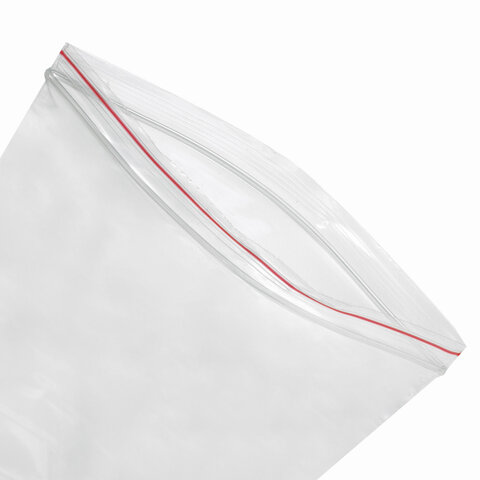 Пакеты с замком ZIP LOCK "зиплок", комплект 100 шт., 100х150 мм, ПВД, толщина 35 микрон, BRAUBERG