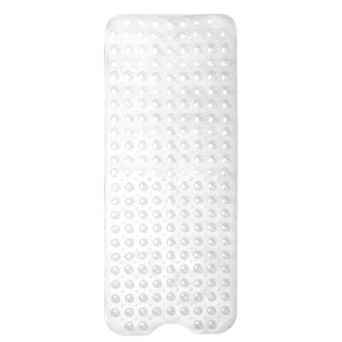 Коврик для ванны противоскользящий 100х40см, "Полусферы", прозрачный, ПВХ, присоски, PRIMILA, 700376