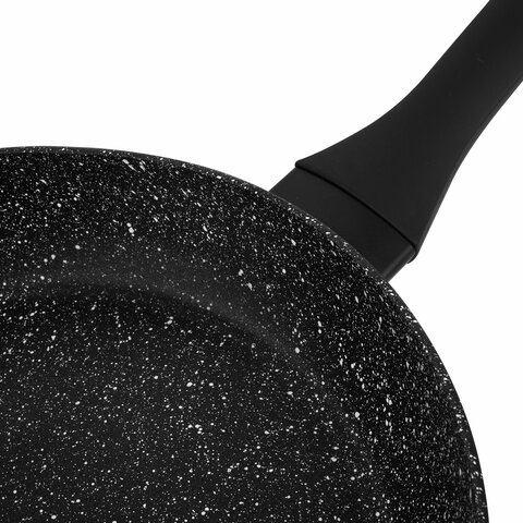 Сковорода 26 см, антипригарное покрытие, soft-touch ручка, SCOVO "Hi-Black", HB-004