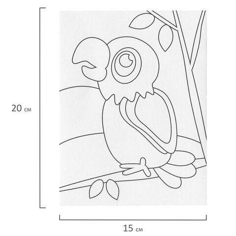 Набор для творчества "Картина из цветного песка", "В Африке", 2 самоклеящиеся основы 20х15 см, ЮНЛАН