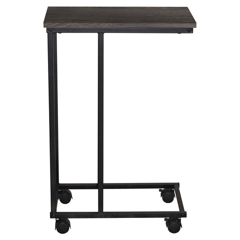 Стол журнальный BRABIX "LOFT CT-001", 450х250х680 мм, на колёсах, металлический каркас, цвет морёный