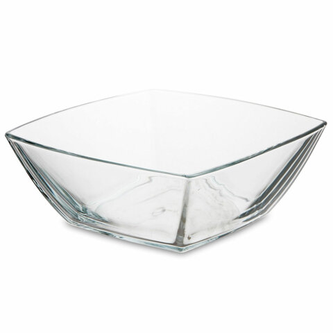 Салатник малый квадратный, 160 мм, КОМПЛЕКТ 4 штуки, стекло, PASABAHCE "ТОКИО", фирменная подарочная