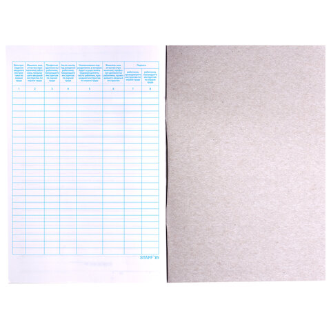 Журнал регистрации вводного инструктажа, 48 л., картон, блок офсет, А4 200х290 мм, STAFF