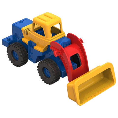 Трактор игрушечный "Медвежонок", пластиковый, 28x13x14 см, НОРДПЛАСТ, 431301