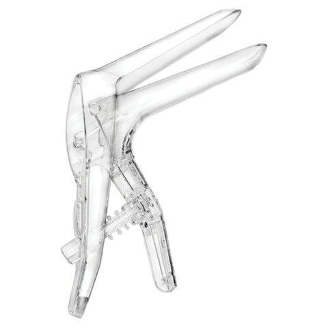 Зеркало гинекологическое одноразовое, размер 2 (M), КОМПЛЕКТ 60 шт., прозрачное, поворотный фиксатор