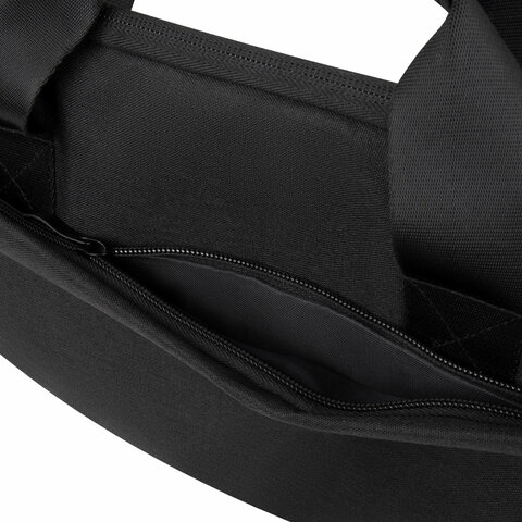 Сумка портфель HEIKKI PROFITABLE (ХЕЙКИ) с отделением для ноутбука 14", 2 кармана, черная, 26х36х3 с