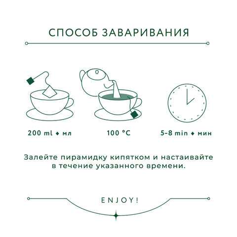 Чай GREENFIELD Natural Tisane "Matcha & Orange Leaf" зеленый, 20 пирамидок по 1,8 г, 1754-08