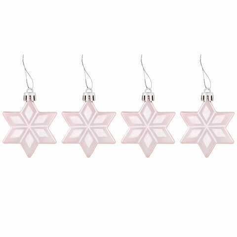 Шары новогодние ёлочные "Elegant Pink" 77 предметов, розовый/белый, ЗОЛОТАЯ СКАЗКА, 591715