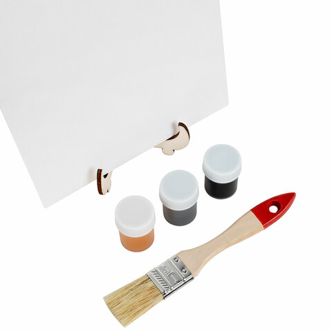 Набор отпечатки рук: холст 18х24 см, перламутр 3 цвета, кисть + сертификат и подставка В ПОДАРОК! BR