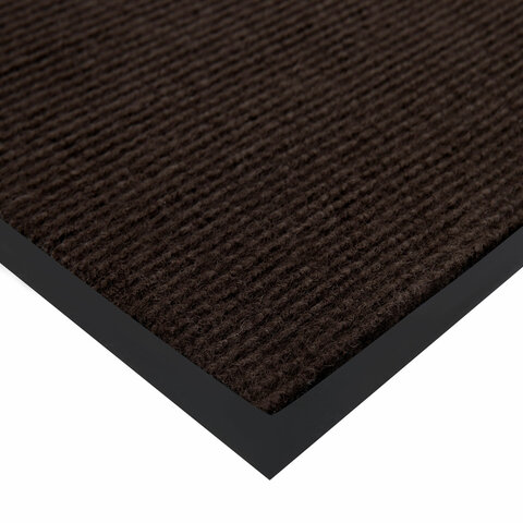 Коврик придверный 40х60 см, КОРИЧНЕВЫЙ, влаго-грязезащитный, 300 г/м2, рубчик, PRIMILA STANDARD, 701