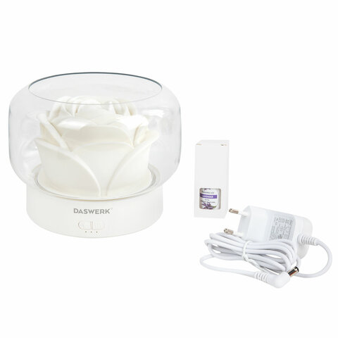 Увлажнитель воздуха аромадиффузор, подсветка и таймер, 400 мл, Аромамасло в ПОДАРОК, DASWERK, 456848