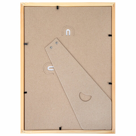 Рамка 21х30 см небьющаяся, аналог IKEA, багет 12 мм дерево, BRAUBERG "Woodray", цвет натуральный, 39