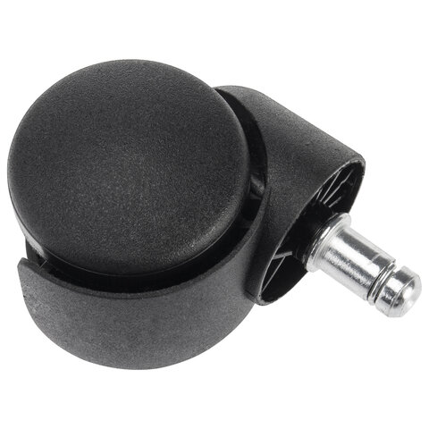 Колеса (ролики) BRABIX для кресла, пластиковые, КОМПЛЕКТ 5 шт., шток d11 мм, черные, в коробе, 53200