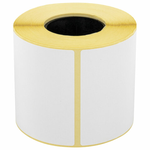 Этикетка термотрансферная ПОЛУГЛЯНЕЦ (75х120 мм), 300 этикеток в ролике, 115609