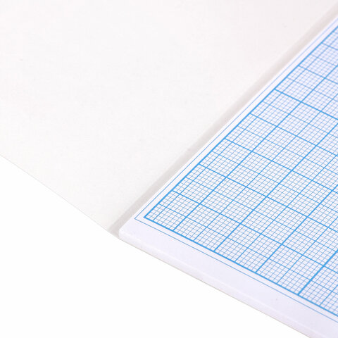 Бумага масштабно-координатная (миллиметровая), планшет, А4, голубая, 20 листов, ПЛОТНАЯ 80 г/м2, STA