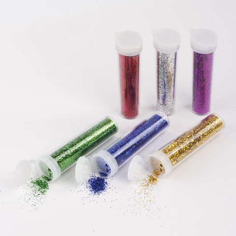 Блестки (глиттер) для декора, поделок, DIY, творчества, оформления, ОСТРОВ СОКРОВИЩ, НАБОР, 6 цветов