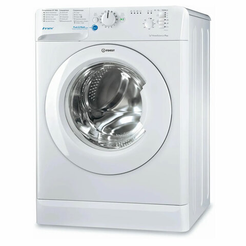 Стиральная машина INDESIT BWSB 51051, 1000 об/мин, 5 кг, фронтальная загрузка, 17 программ, белая, 8