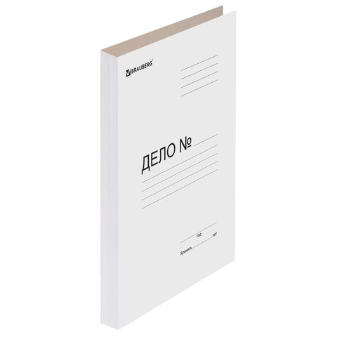 Папка без скоросшивателя "Дело", картон мелованный, плотность 440 г/м2, до 200 листов, BRAUBERG, 110
