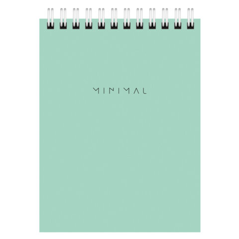 Блокнот МАЛЫЙ ФОРМАТ А6 108х145 мм, 40 л., гребень, картон, клетка, BRAUBERG "Minimal Pastel", 11642