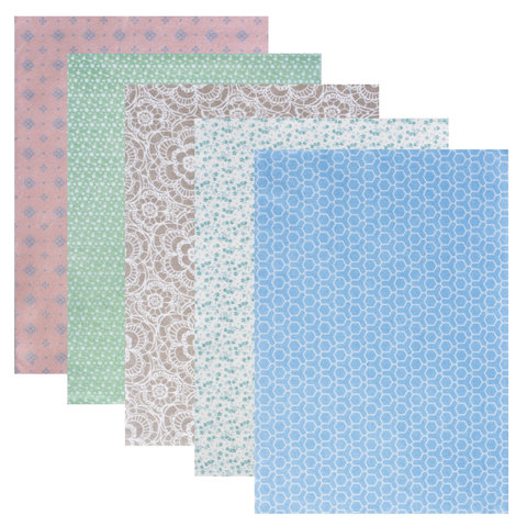 Цветной фетр МЯГКИЙ А4, 2 мм, 5 листов, 5 цветов, плотность 170 г/м2, пастель с рисунком, ОСТРОВ СОК