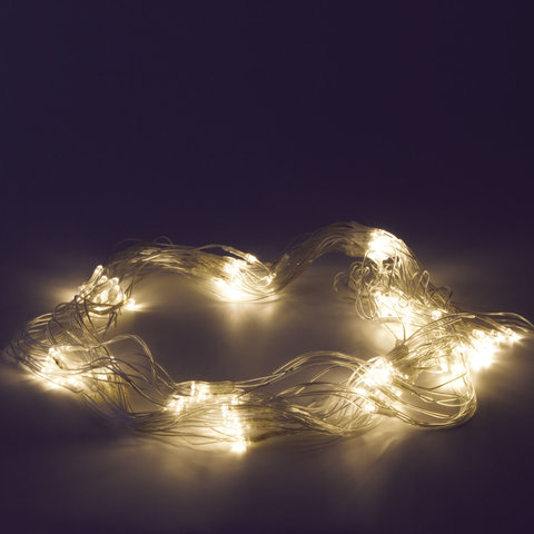 Электрогирлянда-сеть комнатная 1,5х1 м, 120 LED, теплый белый, 220 V, контроллер, ЗОЛОТАЯ СКАЗКА, 59