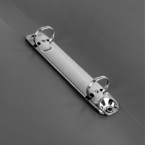 Папка на 2 кольцах А4 BRAUBERG PIXEL, 25 мм, серая, до 170 листов, 0,5 мм, 273034